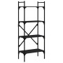 Librería de 4 estantes madera ingeniería negro 56x31,5x138,5 cm en Librerías y estanterías | Comprar online en Foru.es