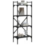 Librería de 4 estantes madera ingeniería negro 56x31,5x138,5 cm en Librerías y estanterías | Comprar online en Foru.es