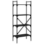 Librería de 4 estantes madera ingeniería negro 56x31,5x138,5 cm en Librerías y estanterías | Comprar online en Foru.es