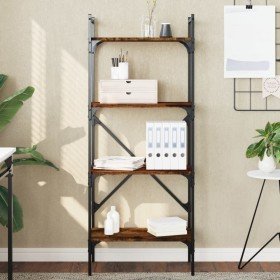 Librería de 4 estantes madera roble ahumado 56x31,5x138,5 cm en Librerías y estanterías | Comprar online en Foru.es