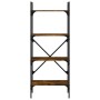 Librería de 4 estantes madera roble ahumado 56x31,5x138,5 cm en Librerías y estanterías | Comprar online en Foru.es