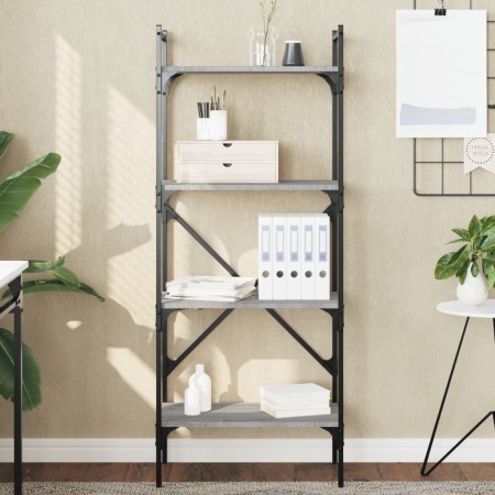Librería 4 estantes madera gris Sonoma 56x31,5x138,5 cm en Librerías y estanterías | Comprar online en Foru.es