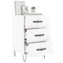 Mesita de noche madera de ingeniería blanco brillo 40x40x66 cm de vidaXL, Mesitas de noche - Ref: Foro24-827654, Precio: 65,1...