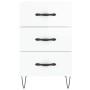 Mesita de noche madera de ingeniería blanco brillo 40x40x66 cm de vidaXL, Mesitas de noche - Ref: Foro24-827654, Precio: 65,1...