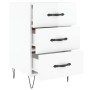 Mesita de noche madera de ingeniería blanco brillo 40x40x66 cm de vidaXL, Mesitas de noche - Ref: Foro24-827654, Precio: 65,1...