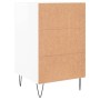 Mesita de noche madera de ingeniería blanco brillo 40x40x66 cm de vidaXL, Mesitas de noche - Ref: Foro24-827654, Precio: 65,1...