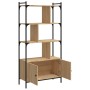 Librería con puertas roble Sonoma 76,5x30x154,5 cm madera de ingeniería en Librerías y estanterías | Comprar online en Foru.es