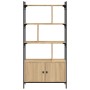 Librería con puertas roble Sonoma 76,5x30x154,5 cm madera de ingeniería en Librerías y estanterías | Comprar online en Foru.es
