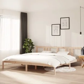 Estructura de cama madera maciza 200x200 cm de vidaXL, Camas y somieres - Ref: Foro24-814904, Precio: 116,60 €, Descuento: %