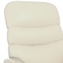 Sillón reclinable eléctrico de cuero sintético crema en Sillones | Comprar online en Foru.es