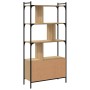Librería con puertas roble Sonoma 76,5x30x154,5 cm madera de ingeniería en Librerías y estanterías | Comprar online en Foru.es