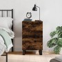 Mesita de noche madera de ingeniería roble ahumado 40x40x66 cm de vidaXL, Mesitas de noche - Ref: Foro24-827689, Precio: 67,6...