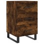 Mesita de noche madera de ingeniería roble ahumado 40x40x66 cm de vidaXL, Mesitas de noche - Ref: Foro24-827689, Precio: 67,6...