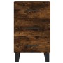 Mesita de noche madera de ingeniería roble ahumado 40x40x66 cm de vidaXL, Mesitas de noche - Ref: Foro24-827689, Precio: 67,6...