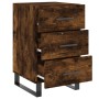 Mesita de noche madera de ingeniería roble ahumado 40x40x66 cm de vidaXL, Mesitas de noche - Ref: Foro24-827689, Precio: 67,6...