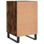 Mesita de noche madera de ingeniería roble ahumado 40x40x66 cm de vidaXL, Mesitas de noche - Ref: Foro24-827689, Precio: 67,6...