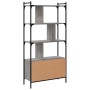 Estantería con puertas madera gris Sonoma 76,5x30x154,5 cm en Librerías y estanterías | Comprar online en Foru.es