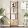 Estantería con puerta madera roble Sonoma 44,5x30x154,5 cm en Librerías y estanterías | Comprar online en Foru.es