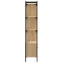 Estantería con puerta madera roble Sonoma 44,5x30x154,5 cm en Librerías y estanterías | Comprar online en Foru.es