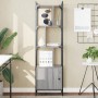 Estantería con puerta madera gris Sonoma 44,5x30x154,5 cm en Librerías y estanterías | Comprar online en Foru.es