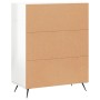 Aparador de madera contrachapada blanco brillante 69,5x34x90 cm de vidaXL, Aparadores - Ref: Foro24-827694, Precio: 82,84 €, ...
