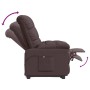 Sillón reclinable eléctrico tela marrón oscuro en Sillones | Comprar online en Foru.es