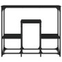 Mesa consola de madera de ingeniería negra 89,5x28x76 cm en Mesas auxiliares | Comprar online en Foru.es