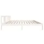 Estructura de cama madera maciza blanco 200x200 cm de vidaXL, Camas y somieres - Ref: Foro24-814905, Precio: 96,65 €, Descuen...