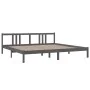 Estructura de cama madera maciza gris 200x200 cm de vidaXL, Camas y somieres - Ref: Foro24-814906, Precio: 132,45 €, Descuent...