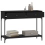 Mesa consola madera de ingeniería negra 100x34,5x75 cm en Mesas auxiliares | Comprar online en Foru.es