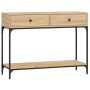 Mesa consola madera de ingeniería roble Sonoma 100x34,5x75 cm en Mesas auxiliares | Comprar online en Foru.es