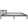 Estructura de cama madera maciza gris 200x200 cm de vidaXL, Camas y somieres - Ref: Foro24-814906, Precio: 132,45 €, Descuent...