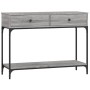 Mesa consola madera de ingeniería gris Sonoma 100x34,5x75 cm en Mesas auxiliares | Comprar online en Foru.es