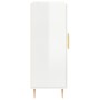 Aparador de madera contrachapada blanco brillante 69,5x34x90 cm de vidaXL, Aparadores - Ref: Foro24-827710, Precio: 90,65 €, ...