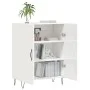 Aparador de madera contrachapada blanco brillante 69,5x34x90 cm de vidaXL, Aparadores - Ref: Foro24-827718, Precio: 80,45 €, ...