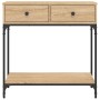 Mesa consola madera de ingeniería roble Sonoma 75x34,5x75 cm en Mesas auxiliares | Comprar online en Foru.es