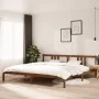 Estructura de cama madera maciza marrón miel 200x200 cm de vidaXL, Camas y somieres - Ref: Foro24-814907, Precio: 161,64 €, D...