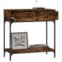 Mesa consola madera de ingeniería roble ahumado 75x34,5x75 cm en Mesas auxiliares | Comprar online en Foru.es