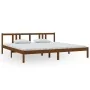 Estructura de cama madera maciza marrón miel 200x200 cm de vidaXL, Camas y somieres - Ref: Foro24-814907, Precio: 161,64 €, D...