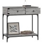 Mesa consola madera de ingeniería gris Sonoma 75x34,5x75 cm en Mesas auxiliares | Comprar online en Foru.es
