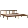 Estructura de cama madera maciza marrón miel 200x200 cm de vidaXL, Camas y somieres - Ref: Foro24-814907, Precio: 161,64 €, D...