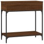 Mesa consola madera de ingeniería marrón roble 75x34,5x75 cm en Mesas auxiliares | Comprar online en Foru.es