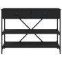 Mesa consola con cajones y estantes madera de ingeniería negro en Mesas auxiliares | Comprar online en Foru.es