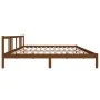 Estructura de cama madera maciza marrón miel 200x200 cm de vidaXL, Camas y somieres - Ref: Foro24-814907, Precio: 161,64 €, D...