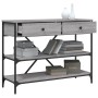Mesa consola con cajones estantes madera ingeniería Sonoma gris en Mesas auxiliares | Comprar online en Foru.es