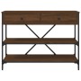 Mesa consola cajones estantes madera de ingeniería roble marrón en Mesas auxiliares | Comprar online en Foru.es
