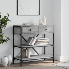 Mesa consola madera de ingeniería gris Sonoma 75x34,5x75 cm en Mesas auxiliares | Comprar online en Foru.es