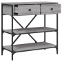 Mesa consola madera de ingeniería gris Sonoma 75x34,5x75 cm en Mesas auxiliares | Comprar online en Foru.es
