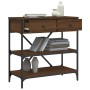 Mesa consola madera de ingeniería marrón roble 75x34,5x75 cm en Mesas auxiliares | Comprar online en Foru.es