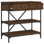 Mesa consola madera de ingeniería marrón roble 75x34,5x75 cm en Mesas auxiliares | Comprar online en Foru.es